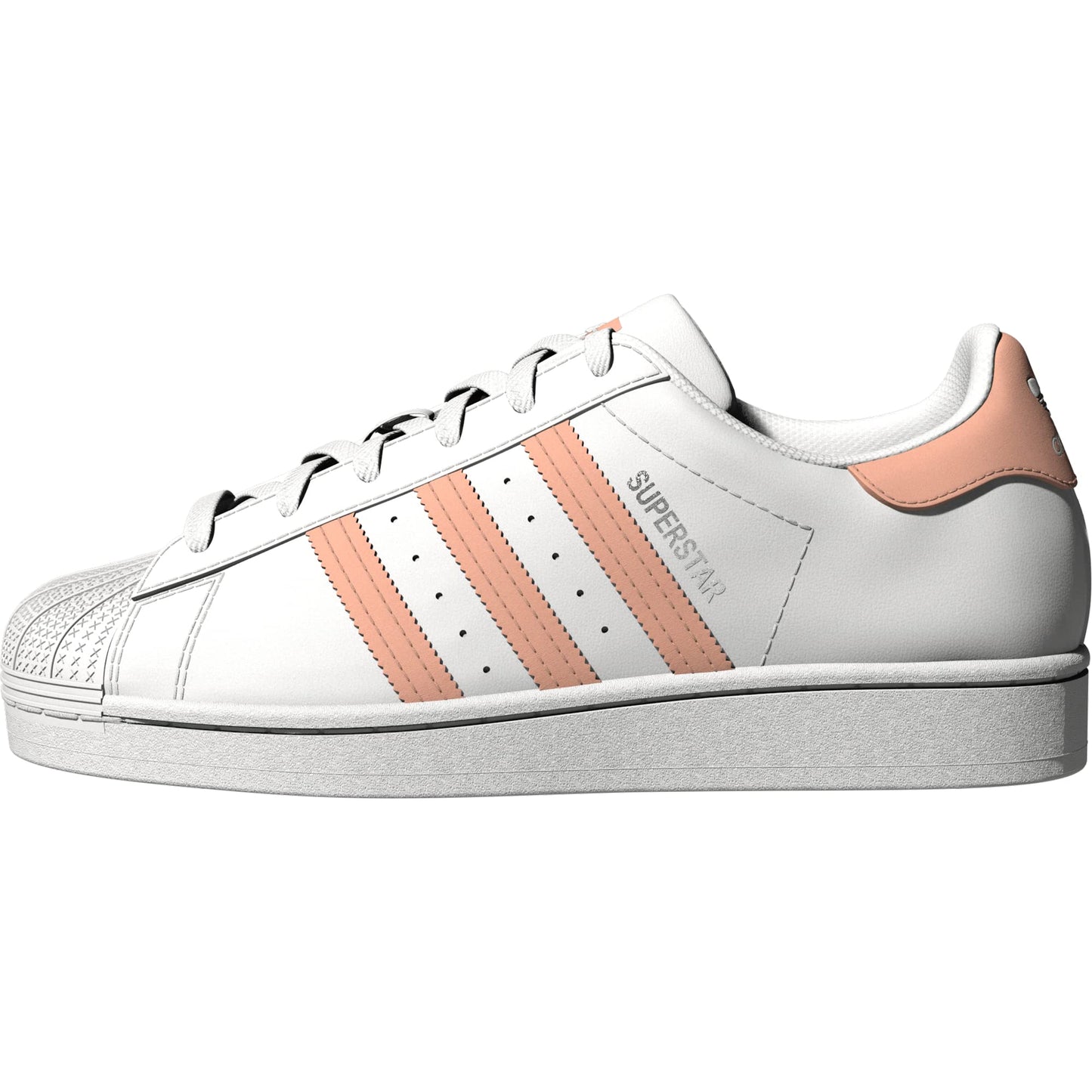 adidas Originals Superstar Legacy Skate Shoe, White/Haze Coral/White