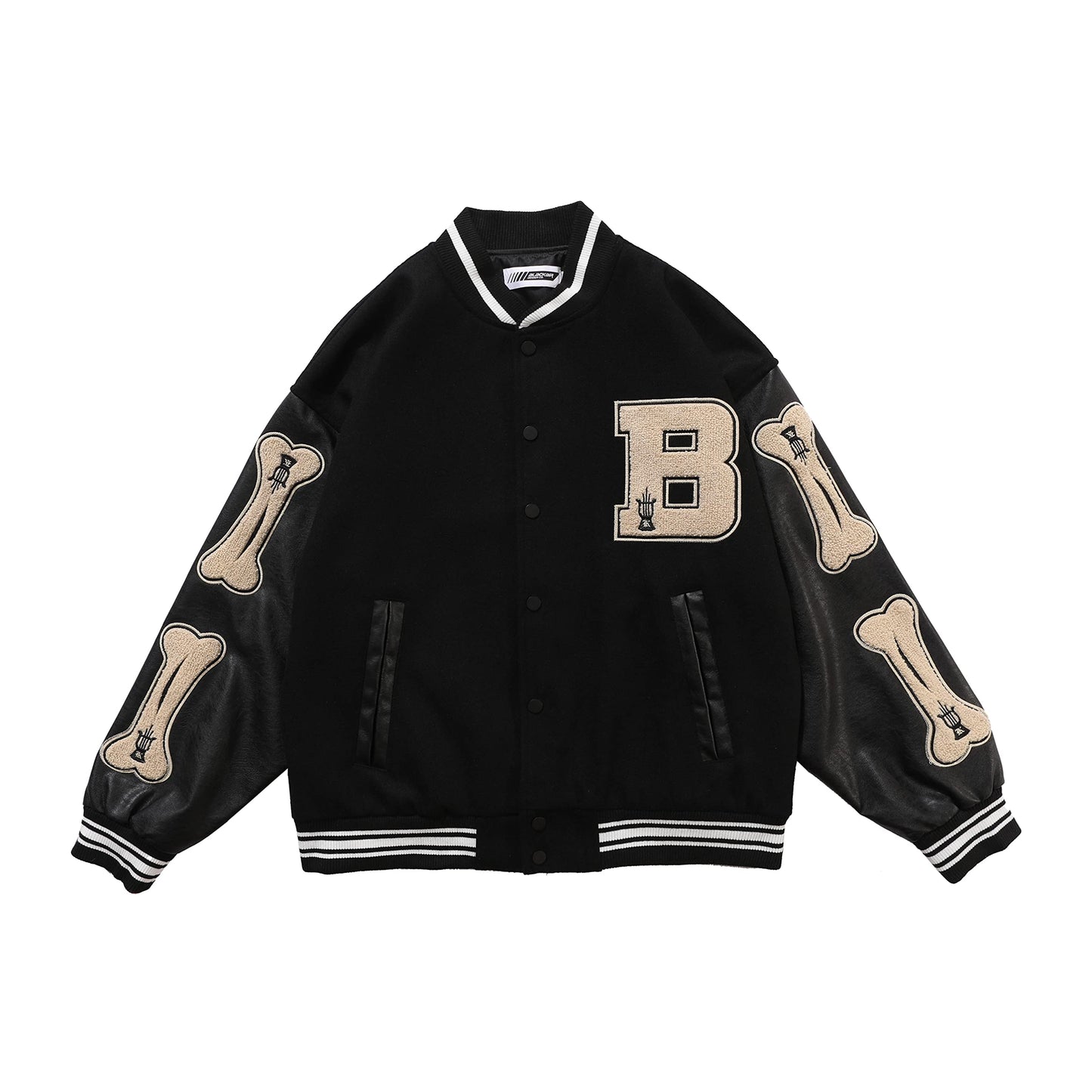 Aelfric Eden Varsity Jacket Mens Black Vintage Bomber Jackets Y2k Oversized Graphic Baseball Letterman Jacket