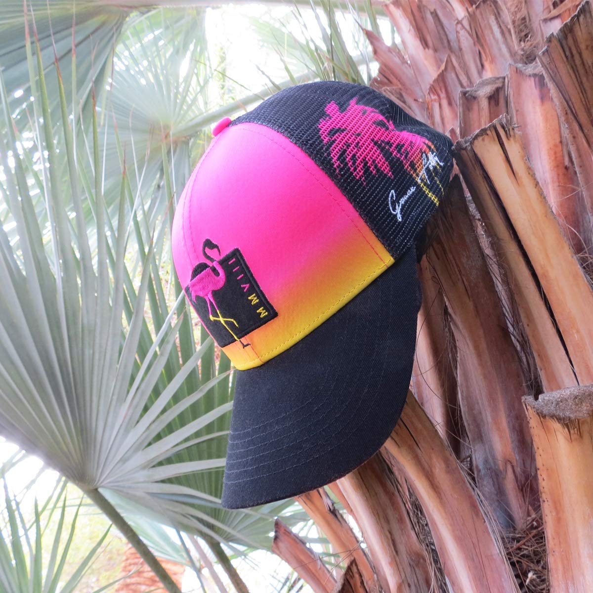 Grace Folly Beach Trucker Hats for Women- Snapback Baseball Cap for Summer (Flamingo)