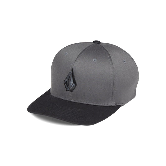 Volcom Men's Full Stone Flexfit Stretch Hat, Asphalt Black-New