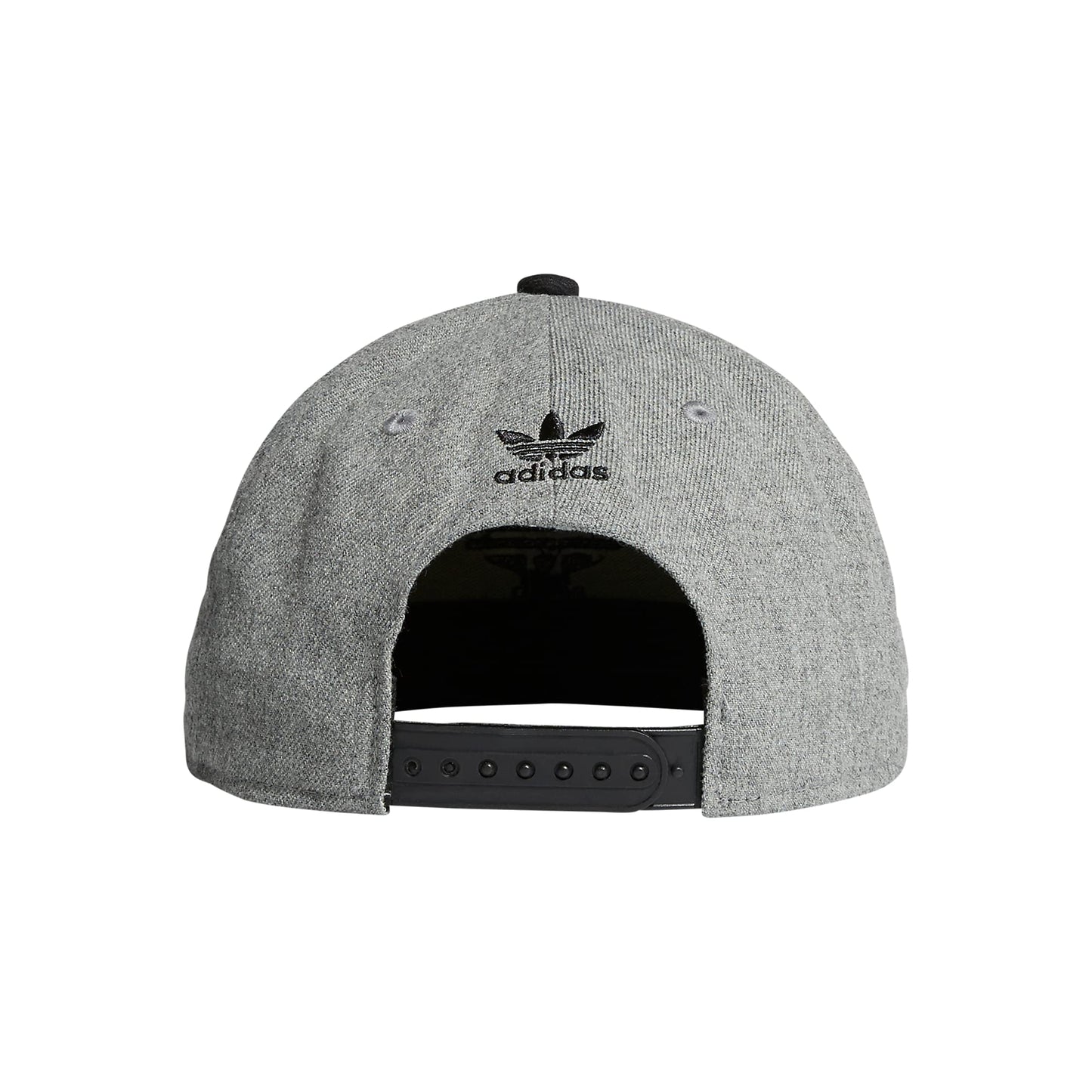 adidas Originals Men's Trefoil Chain Flatbrim Snapback Cap, Heather Grey/Black, One Size