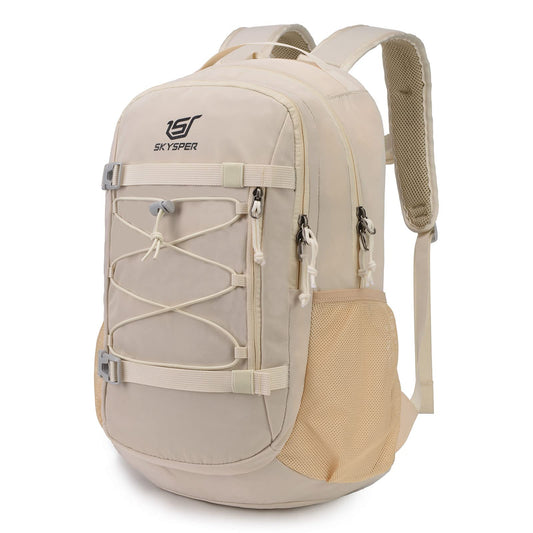 SKYSPER Hiking Backpack 25L Lightweight Travel Backpack Hiking Day Pack for Men Women(Beige)