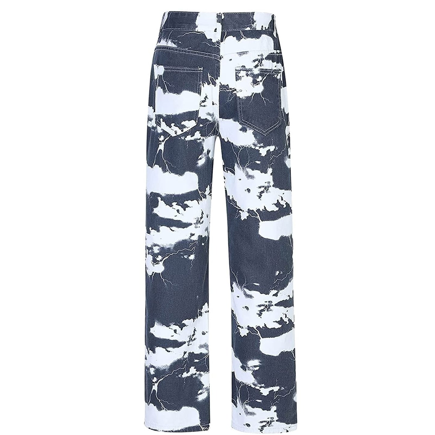 Tie-Dye Baggy Jeans Men Fashion Skateboard Jeans Men Straight Jeans Loose Denim Pants