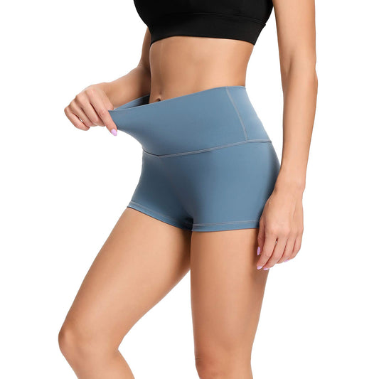 Women's 2" High Waist Yoga Shorts Tummy Control Biker Running Workout Compression Shorts