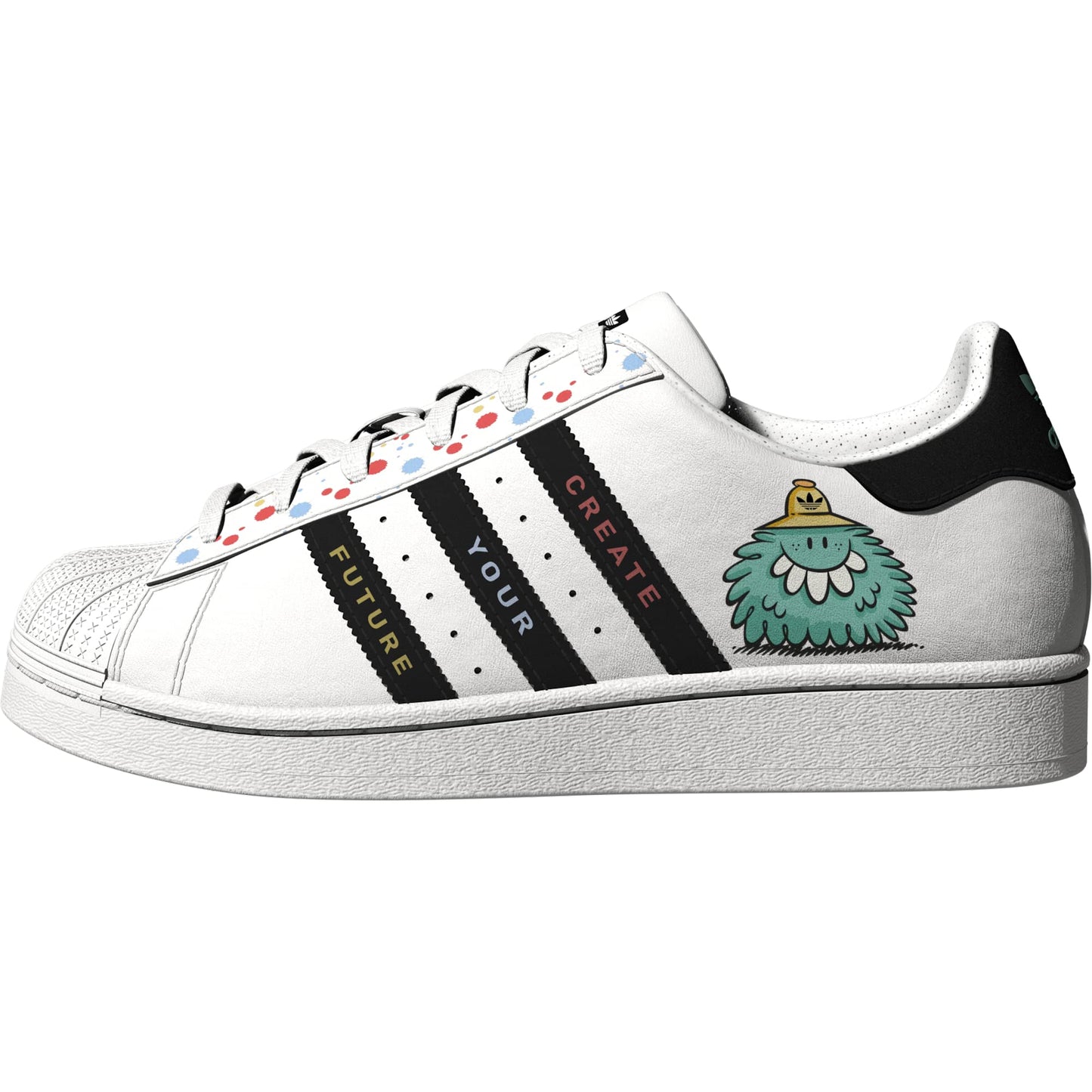 adidas Originals Superstar Skate Shoe, White/Black/Aqua, Unisex