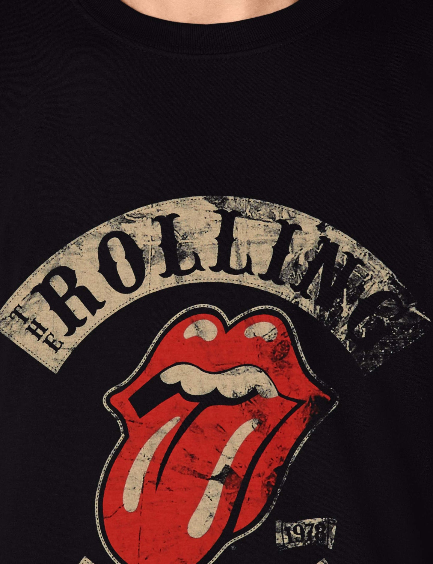 Rolling Stones Men's Tour 78 T-Shirt Black