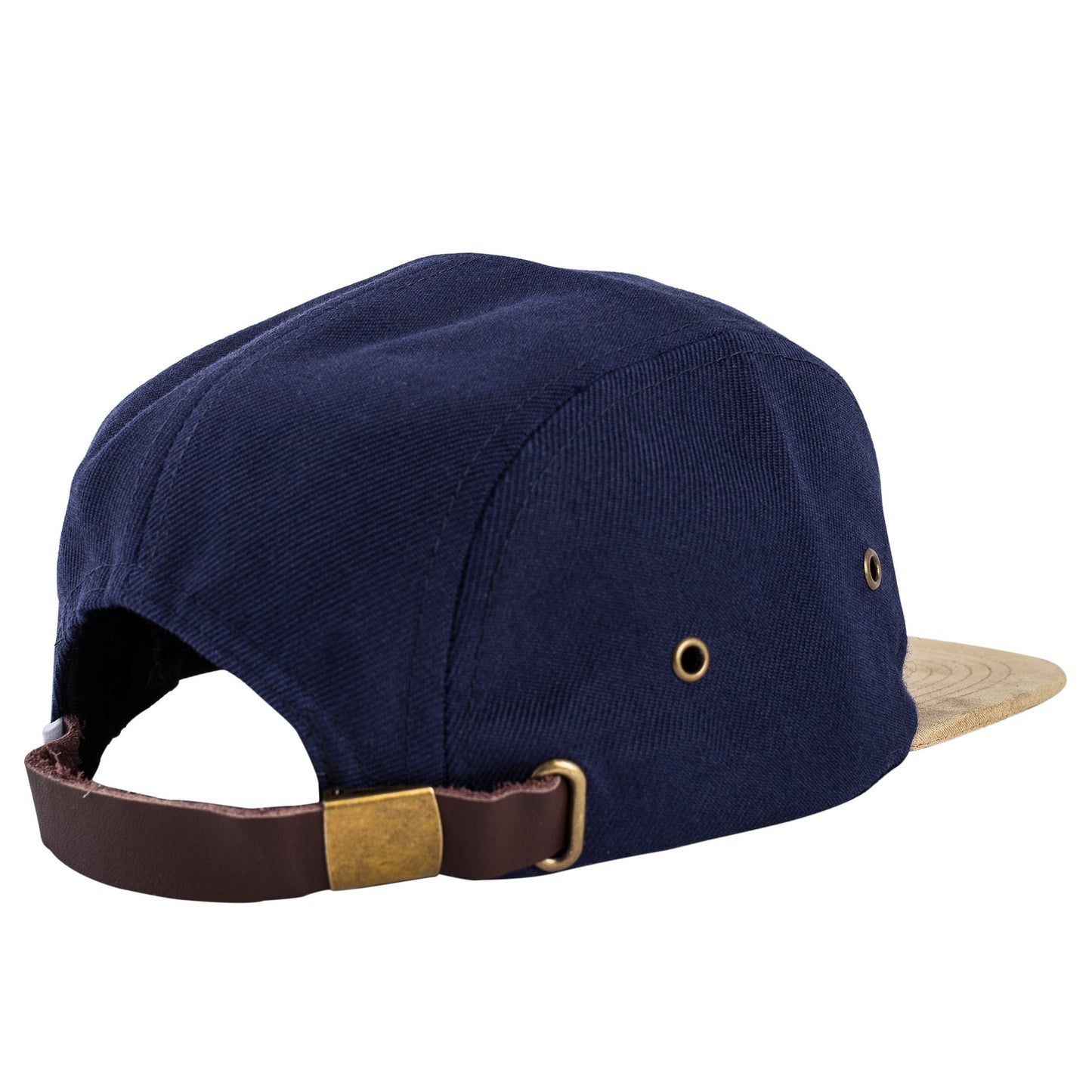 Blackskies Port Royale 5-Panel Cap Suede Leatherette Visor Unisex Baseball Cap Navy Blue