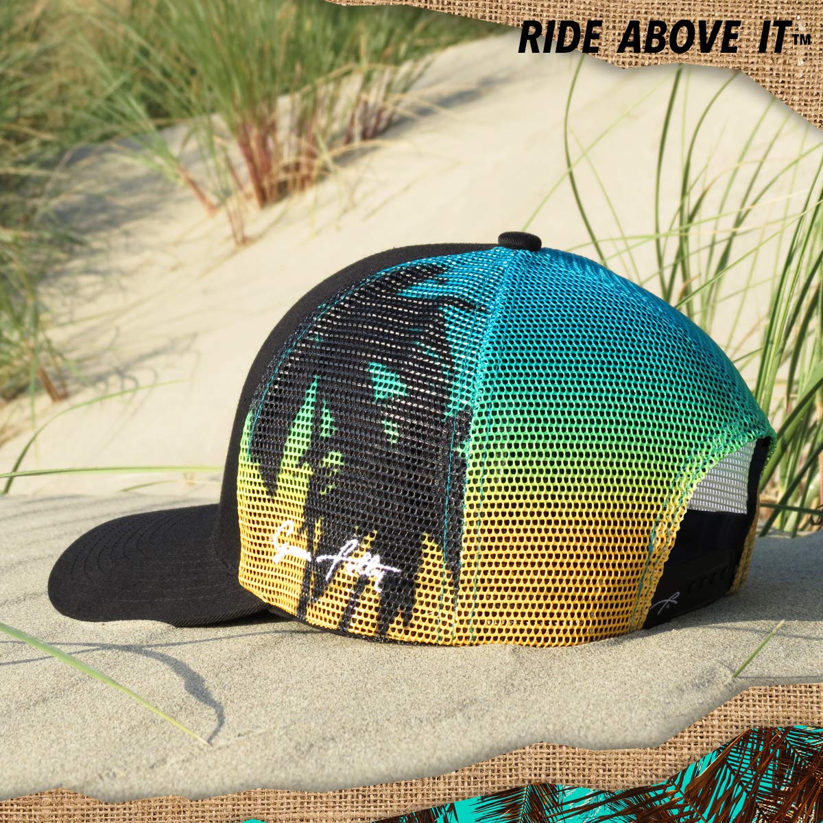 Grace Folly Trucker Hat for Men or Women- Many Cool Designs (Palm Beach)