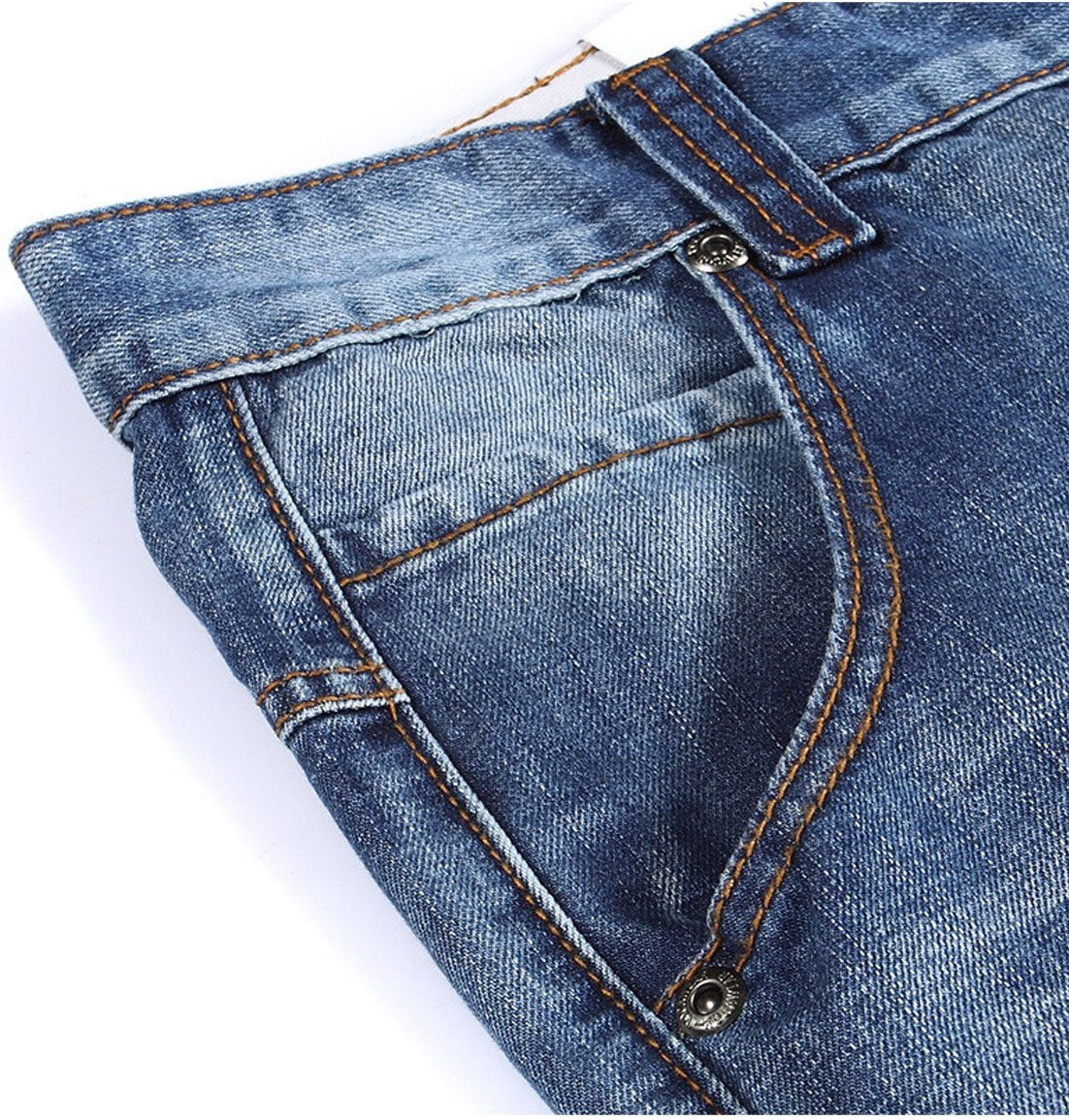 Men's Casual Loose Denim Jeans with Cargo Pockets