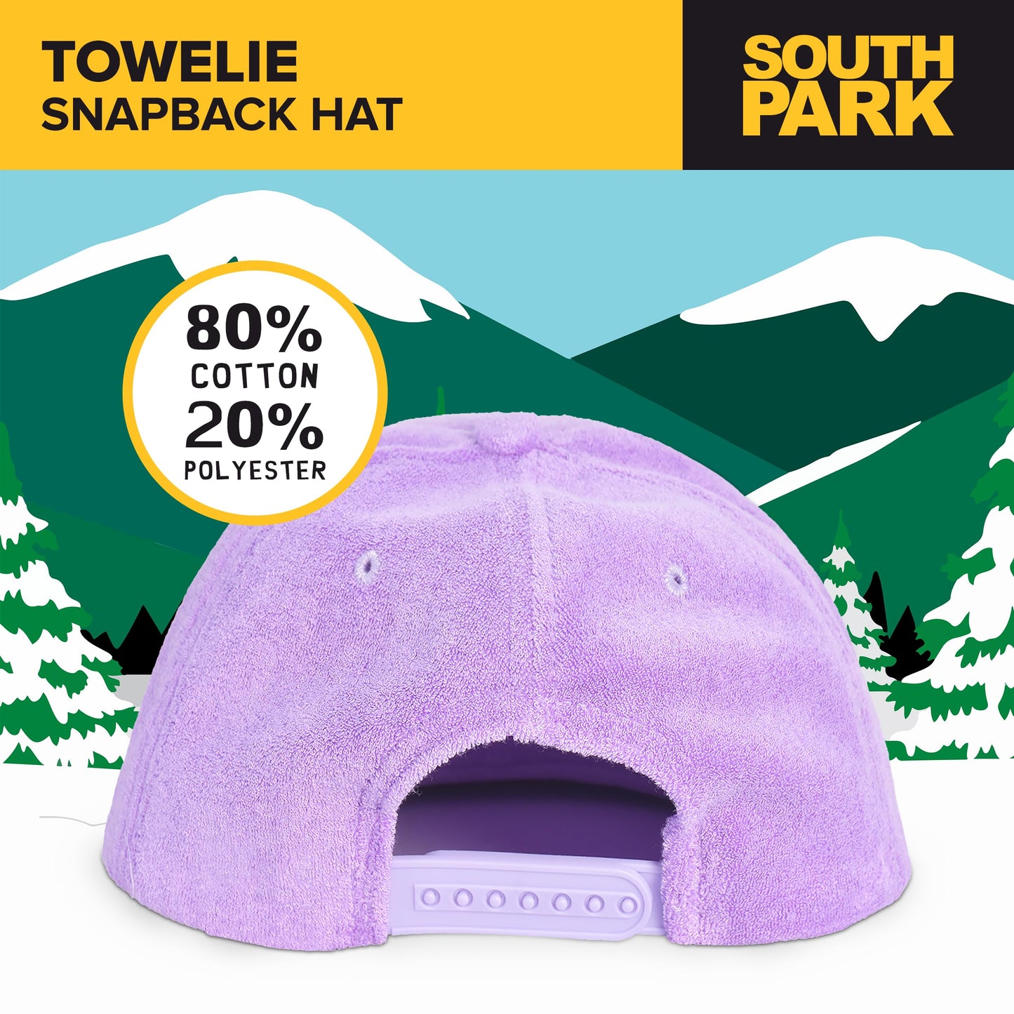 South Park Baseball Cap, Towelie Snapback Skater Baseball Hat with Flat Brim, Indigo, One Size