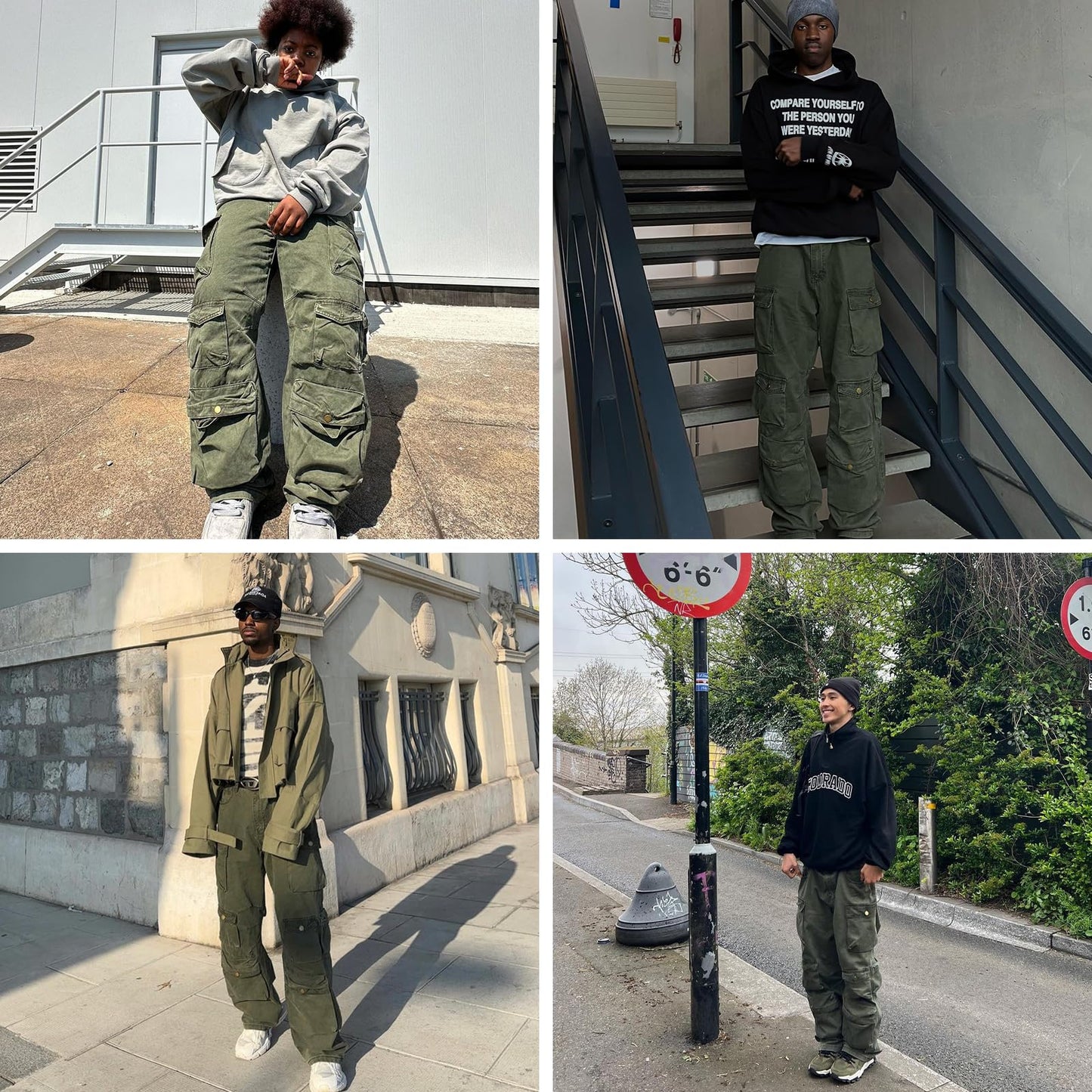 Aelfric Eden Cargo Pants Women Wide Leg Pants Woman Vintage Multi-Pocket Casual Pants Streetwear Baggy Y2K Cargo Pants