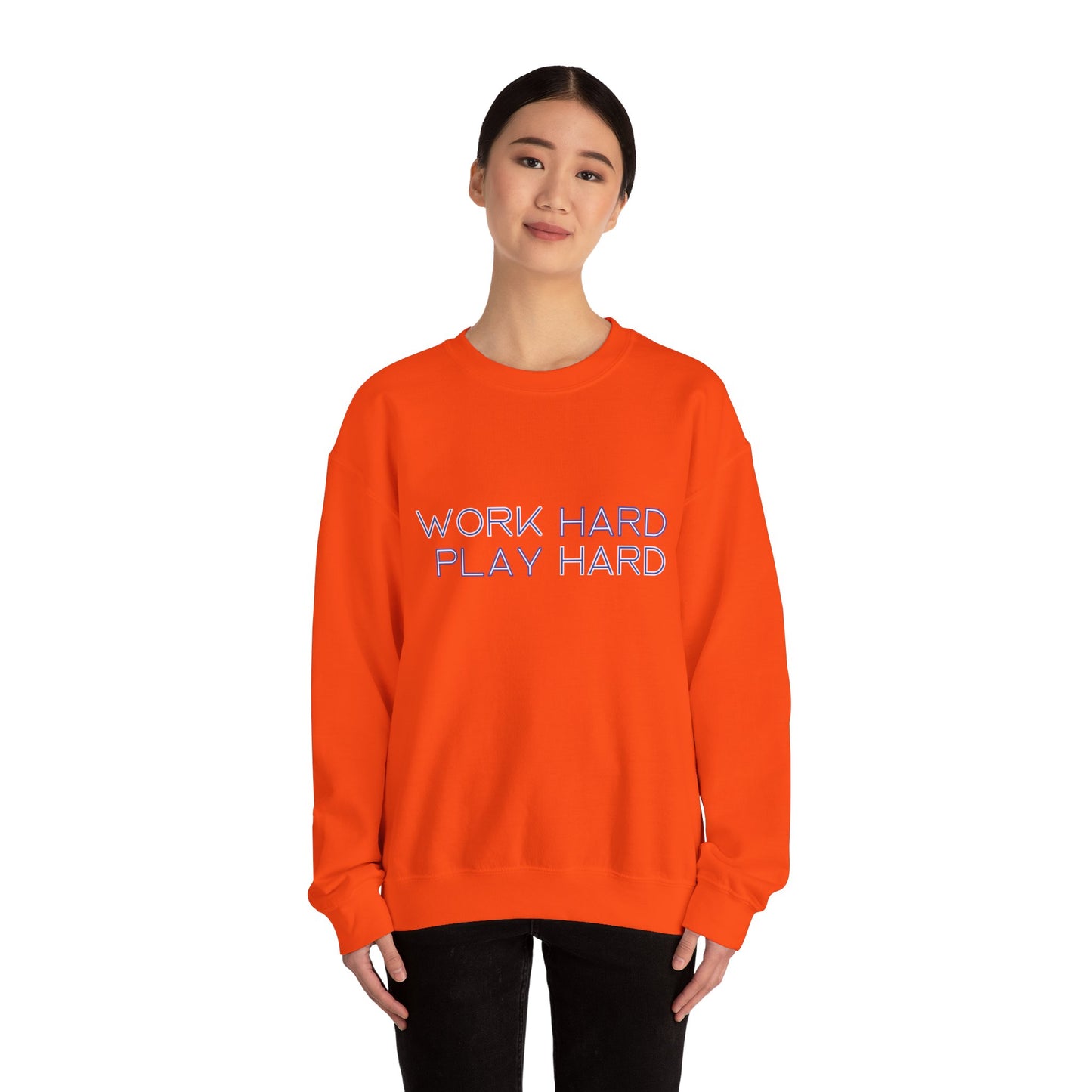 Stay Cozy, Stay Driven: Work Hard. Play Hard. Unisex Heavy Blend™ Crewneck Sweatshirt