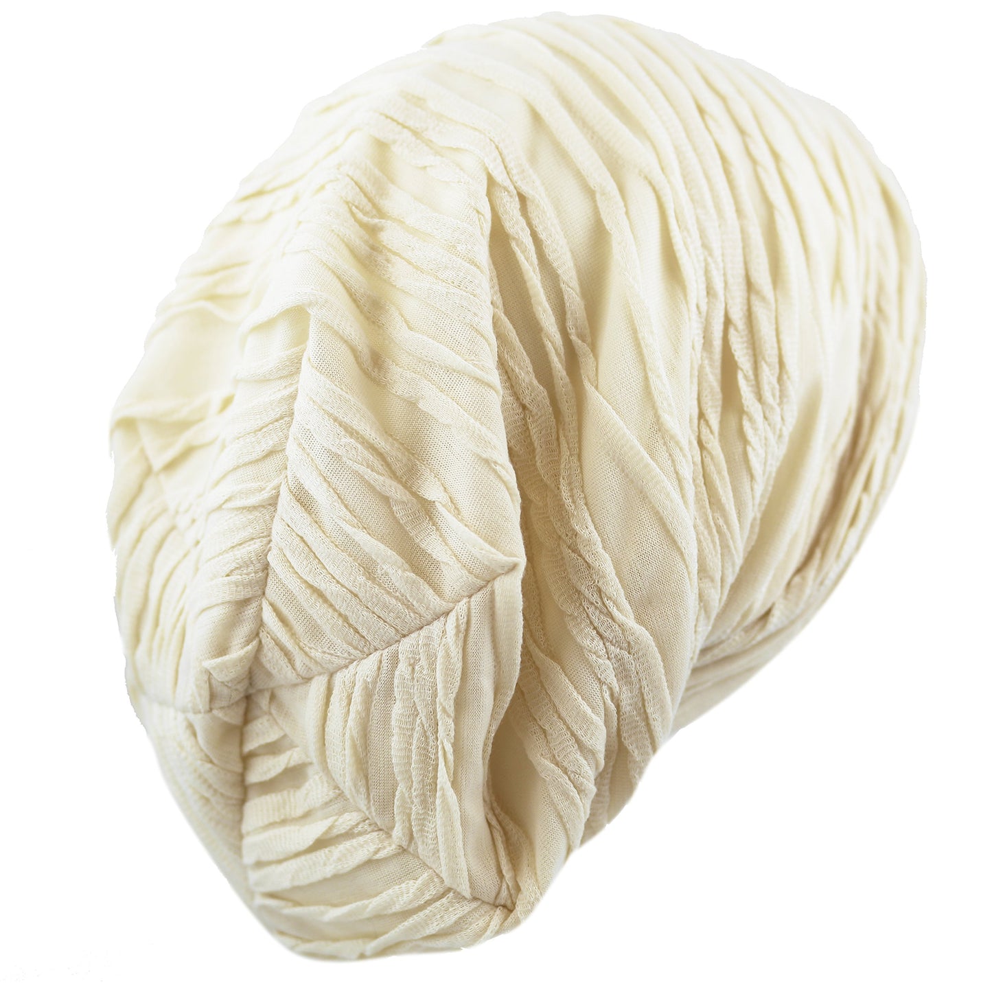 The Hat Depot 200h2800 Premium Quality Baggy Wrinkled Slouchy Fleece Lining Beanie (1. 2800 - Cream)