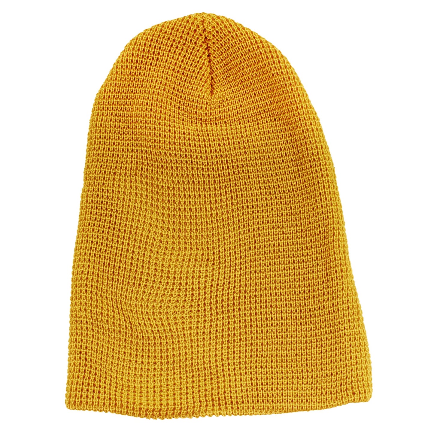 Morehats Waffle Knit Soft Beanie Warm Winter Ski Skater Hip-hop Hat - Mustard